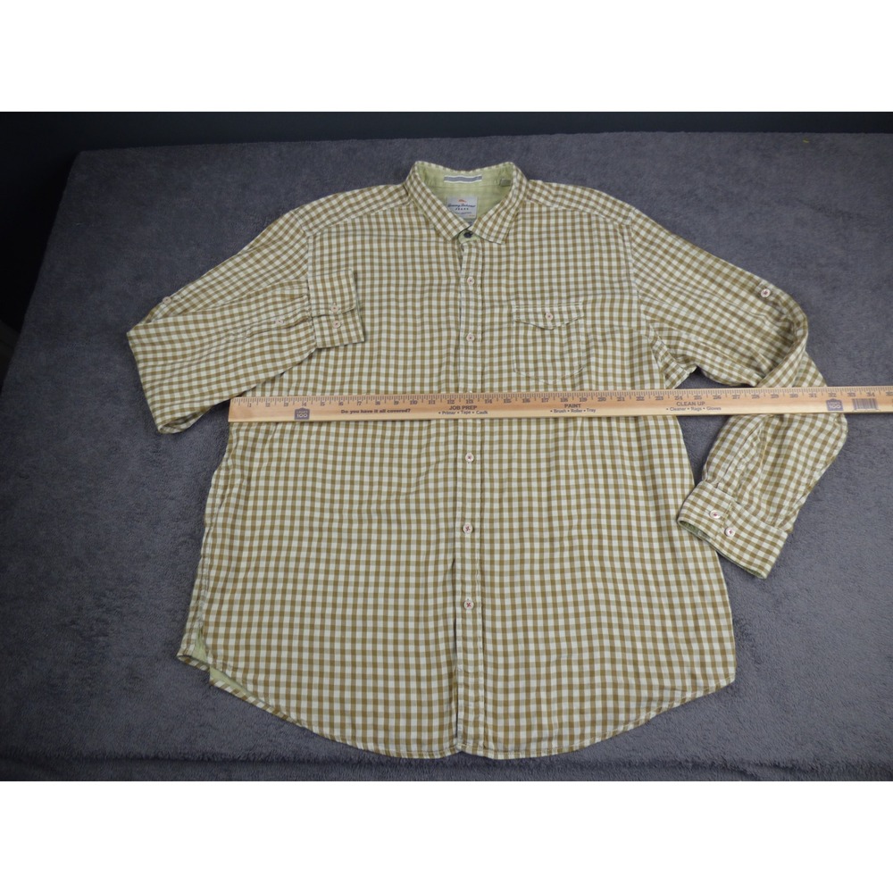 Tommy Bahama Jeans Mens XXL Gingham Check Button Down Shirt Tan Island Modern - Picture 7 of 8